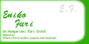eniko furi business card