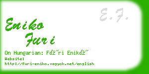 eniko furi business card